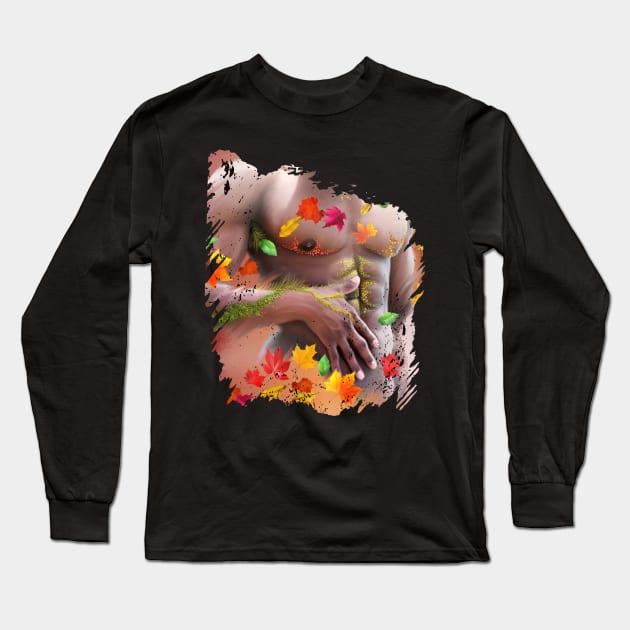 Sexy Male Body Torso Part Of Nature Long Sleeve T-Shirt by egcreations